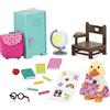 Li'L Woodzeez- Li'l Woodzeez 16pc Toy Set with Animal Character, Furniture, And School Accessories - Miniature Figurines, Multicolore, WZ6540Z