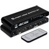 TCNEWCL Switch HDMI 5 in 1 out, 5x1 Sdoppiatore 4K Splitter HDMI con Telecomando, Supporta 4K, 3D, 1080P, Full HD, HDCP per HDTV Xbox PS5 PS4 Blu-Ray DVD