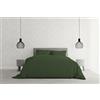 Italian Bed Linen Elegant Parure Copripiumino Matrimoniale Microfibra Verde Scuro