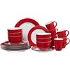 Ritzenhoff & Breker Set combinato Doppio, 24 pezzi, rosso