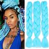 Cybelleza Treccine Extension Capelli Sintetici per Treccine Africane 3 Ciocche Trecce Jumbo Braiding Hair (Blu Chiaro)