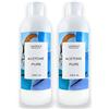 LoxiNails Professional Kit Solvente per smalto semipermanente LoxiNails - 2x250ml acetone per smalto semipermanente - Puro acetone per unghie - Acetone per smalto kit transparente
