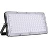 NIKEEYEN Faro LED da Esterno 100W Ultra sottile Luce di sicurezza IP66 impermeabile Faretto LED da Esterno 10000lm 3000K Luce calda Faretto Esterno per Giardino, Cortile, Garage, Magazzino
