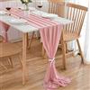 CHUQING Runner Tavola Rosa 3 m Chiffon Rosa Fascia In Tessuto Antico Decorazione Tavola Per Compleanni E Matrimoni