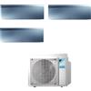 Daikin FTXJ25AS FTXJ25AS FTXJ35AS 3MXM52A Climatizzatore Trial Split Parete Emura3 Silver/Argento 9+9+12 R-32 WIFI Alexa Google