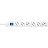 Kopp DUOversal® plus Ciabatta elettrica 6/12 prese, 1,4 m, con doppio slot + protezione contro le sovratensioni + interruttore + grande distanza + protezione da contatto + avvitabile, bianco -