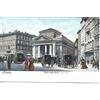 1905 TRIESTE PIAZZA DELLA BORSA ANIMATA CON TRAM E CAROZZE CARTOLINA GRUSS