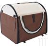 PawHut Trasportino Gabbia da Trasporto per Cani Gatti e Animali Domestici Pieghevole 61x46x51cm caffè|Aosom