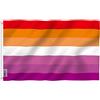 Anley Bandiera ANLEY Fly Breeze 3x5 piedi Sunset Lesbian Pride - Colore vivido e resistente allo sbiadimento UV - Header in tela e doppia cucitura - Sunset Pride con anelli di tenuta in ottone 3 X 5 Ft