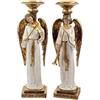 DRW Set di 2 candelabri Angeles in piedi con strumenti 44 cm di altezza