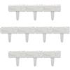 Relaxdays Recinzione da Giardino, Set da 10 Pareti, Bordure per Aiuole Aspetto Pietra, in Plastica, HxL 10x25 cm, Bianco