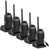 Retevis RT27 Walkie Talkie, Ricetrasmittenti Professionali, PMR446 Licenza-Libero 16 Canali VOX CTCSS/DCS Allarme, Walkie Talkie Ricaricabili con USB Caricatore (5 Pezzi, Nero)