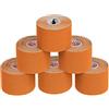 ALPIDEX Nastro Kinesiologico Tanti Colori 1/3/ 6/12 Rotoli 5 m x 5,0 cm E-Book Esempi Applicazione Tape Kinesiologico Muscolare Cerotto, Colore:arancione, Quantità:6 rotolo