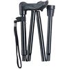 Charles Buyers Black Adjustable Folding Anatomical Handled Walking Stick - right hand