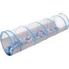 Selonis Pop-Up Tunnel Di Gioco Bambini Con 100 Palline Colorate Tubo, Grigio-Blu:Azzurro/Blu/Perla