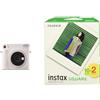 instax Fujifilm instax SQUARE SQ 1 Chalk White - Fotocamera Istantanea + Confezione da 20 Pellicole Istantanee instax SQUARE, Stampe Formato Quadrato 62 mm x 62 mm