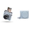 Fujifilm Instax Square Sq 1 Glacier Blue | Fotocamera A Sviluppo Istantaneo | Modalità One-Touch Selfie | Esposizione Automatica | Foto Formato 62X62Mm & SQ1 Camera Case, Glacier Blue