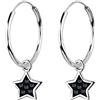 Elli 0305232011 - Orecchini a cerchio da donna con cristallo , argento sterling 925
