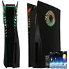 Dobewingdelou Placche con striscia luminosa RGB DOBEWINGDELOU 400+ effetti LED Anello luminoso Console Cover con prese d'aria di raffreddamento per Disc Edition decorazione Accessori Nero