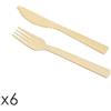 Tescoma FORCHETTA E COLTELLO BAMBOO, 6 + 6 PZ "PARTY TIME"
