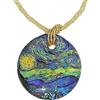 Venetiaurum - Collana con pendente con illustrazione Notte Stellata di Van Gogh in Vetro Originale di Murano e Argento 925 - Gioiello made in Italy certificato
