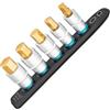 HAZET Smart-Rail 986G-SR/5 Fondo magnetico con 5 scanalature, attacco: quadrato 12,5 mm (1/2 pollice), uscita: Profilo esagonale per bussole Guida in plastica per chiavi a bussola