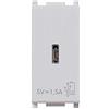 Vimar 14292.C.SL Plana Presa USB 5 V 1,5 A - Alimentatore per dispositivi elettronici, 1 uscita USB tipo C, alimentazione 120-240 V~ 50/60 Hz, Silver