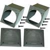 MASTERLINE Coppia supporti altoparlanti diametro 100 mm con griglie a corredo quadrate e viti per portiere anteriori. Colore KIT: GRIGIO. Vedi DESCRIZIONE per compatibilità veicoli.