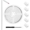 Aroidful Kit di Connettori a Monocolore Striscia LED 2 Pin 8mm Connettore LED Senza Saldatura con Cavo di Prolunga da 10m 5 Connettori LED per Strisce LED SMD 5050 3528