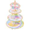 WERNNSAI Alzata per Cupcake con Unicorno - Decorazioni per Feste di Compleanno e Baby Shower a Tema Corno di Unicorno