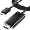 CableGlaxay Cavo USB C a HDMI [2M/6.6FT], 4K@60Hz Tipo C HDMI Cavo Thunderbolt 3 Compatibile con iPad Pro 2018, MacBook Prp, MacBook Air, iMac, dell XPS, Samsung S9/S8/Note 9/S8 Plus, Huawei P30/Mate30
