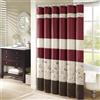 Madison Park Serene - Tenda da doccia in finta seta, ricamata, floreale, lavabile in lavatrice, decorazione moderna per il bagno, 72 x 72 cm, colore: Avorio