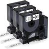 Aken 3x Nastro per Etichette Aken 45013 S0720530 Compatibile con Dymo D1 12mm x 7m Nastro Compatibile con Dymo LabelManager 160 LM280 LM210D LM360D LM420P, Nero su Bianco