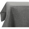 Deconovo Tovaglia Rettangolare in Finto Lino 130x280 cm - Elegante e Decorativa per Sala da Pranzo e Feste - Grigio Scuro, 1 Pezzo