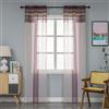 GIRASOLE HOME Coppia Tende Voile Semi Trasparenti a Righe Tenda per Soggiorno Camera Cameretta Cucina e Interni 2 Pannelli con Tasca (70x235cm, Marrone+Crema)