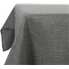 Deconovo Tovaglia Rettangolare in Finto Lino 150x240 cm - Elegante e Decorativa per Sala da Pranzo e Feste - Grigio Scuro, 1 Pezzo