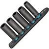 HAZET Smart-Rail 900Slg-SR/5 lato inferiore magnetico con 5 scanalature, attacco: quadrato 12,5 mm (1/2 pollice), uscita: esagono esterno guida flessibile in plastica per chiavi a bussola