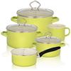 Krüger Karl 89566PAG Smalto-Topfset Juist, 5-da Pezzi, Verde Pastello