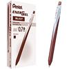Pentel BL437 Energel Slim roller scatto 0,7 mm, marrone 12 pz