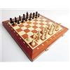 Master of Chess Scacchiera in Legno da Torneo 42 cm - Intarsiato Scacchiera  Portatile - Grandi Set di Scacchi Pieghevoli per Bambini e Adulti - Con