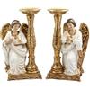 DRW Set di 2 candelabri Angeles seduti 28 cm altezza
