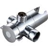 Zhuatek Valvola deviatore per braccio doccia a 3 vie Staffa universale per soffione doccia da 1/2 pollici, spray superiore a tre vie, separatore d'acqua Shunt a 3 vie culla accessorio hardware per stanza