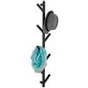Relaxdays Attaccapanni da Parete con 8 Ganci, Salvaspazio Decorativo, Metallo HLP: 100,5 x 19,5 x 7 cm, Guardaroba, Nero