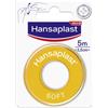 Hansaplast Soft Cerotto Rocchetto, rotolo morbido per il fissaggio di bende, 5 m x 2.5 cm 1 pz