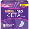 LINES SETA® Ultra Lungo con Ali 9 pz Assorbenti