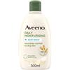 Aveeno Daily Moisturising Detergente Corpo 500 ml, Bagnoschiuma per pelli da normali a secche ml Additivo il bagno