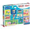 Clementoni - 20271 - Supercolor Puzzle Peppa Pig - Puzzle 10 In 1 Con 10 Immagini Diverse (3 Puzzle Da 18, 4 Puzzle Da 30, 2 Puzzle Da 48 e 1 Puzzle Da 60 Pezzi), Puzzle Bambini 4 Anni, Made In Italy