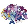 Rayher 30230000 Gommapiuma fiabe miste glitter, 3-4cm, adesivo, bus.blsi. 8pz,