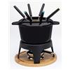 Baumalu 385051 - Juego de Fondue (fundición, 6 servicios), Color Negro