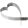 Zenker Anello per torte regolabile a forma di cuore, acciaio inox, stampo da forno per dolci, cheesecake, mousse, pan di Spagna, lavabile in lavastoviglie, dimensione regolabile